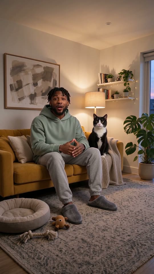 Couch Buddies AI rap video example: two AI-made characters rapping an original verse on stage